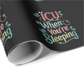 ICU's als je op ICU's slaapzalig kerstfeest bent Cadeaupapier (Rol Hoek)