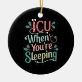 ICU's als je op ICU's slaapzalig kerstfeest bent Keramisch Ornament (Voorkant)