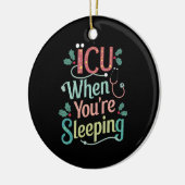 ICU's als je op ICU's slaapzalig kerstfeest bent Keramisch Ornament (Links)