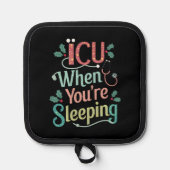 ICU's als je op ICU's slaapzalig kerstfeest bent Pannenlap (Voorkant)