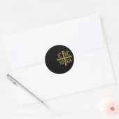 ICXC Nika Christogram Cross Orthodox Christelijk D Ronde Sticker (Envelop)