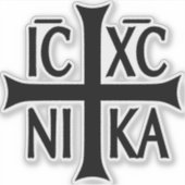 ICXC NIKA Christus Orthodoxe Christelijke Sticker  (Voorkant)