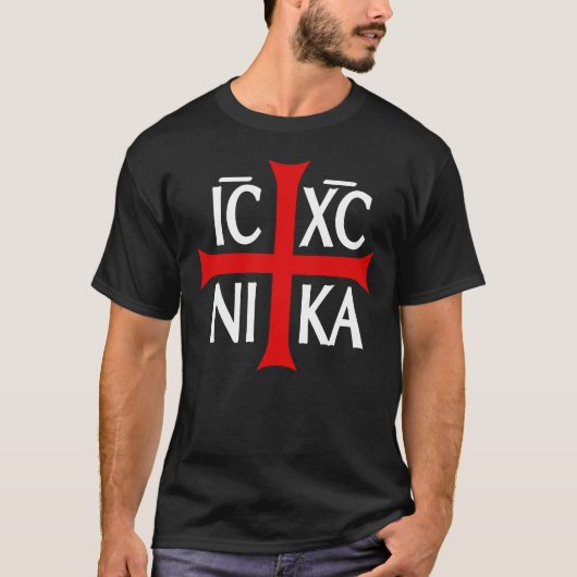ICXC NIKA, Jezus Christus overwint. T-shirt (Voorkant)