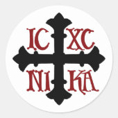 ICXC NIKA Ronde Sticker Blad (Voorkant)