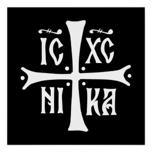ICXCNIKA kruis orthodoxe religie christendom symbo Perfect Poster