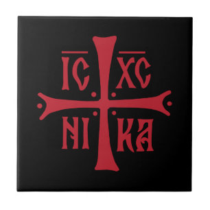 ICXCNIKA kruis orthodoxe religie christendom symbo Tegeltje