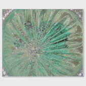 Icy Aqua Art Glas Wintery Kerstmis Elegantie Cadeaupapier (Vlak)
