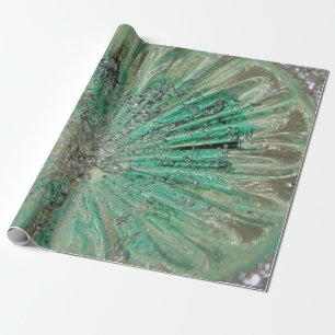 Icy Aqua Art Glas Wintery Kerstmis Elegantie Cadeaupapier
