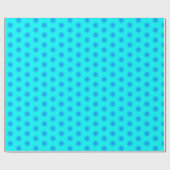 Icy Aqua en Blue Snowflake Pattern Cadeaupapier (Vlak)
