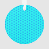 Icy Aqua en Blue Snowflake Pattern Ornament (achterkant)