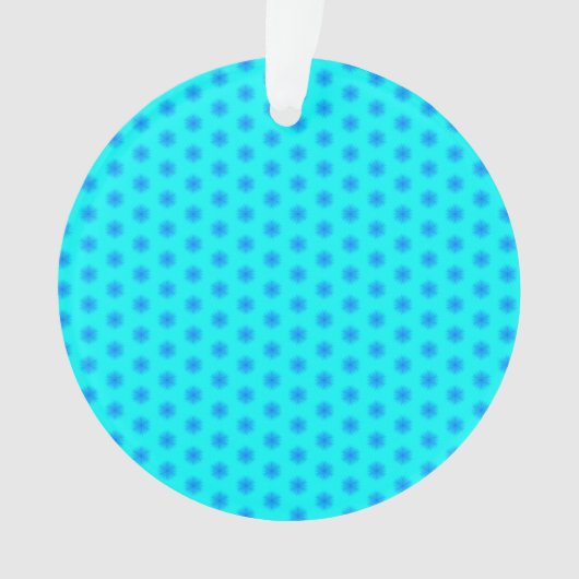 Icy Aqua en Blue Snowflake Pattern Ornament (voorkant)