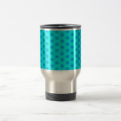 Icy Aqua en Blue Snowflake Pattern Reisbeker (Center)