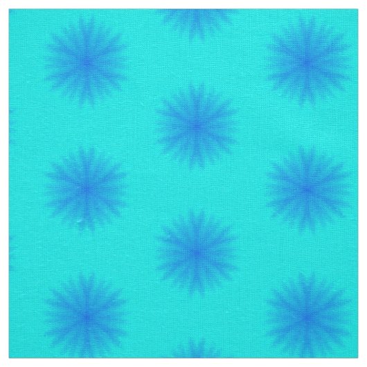 Icy Aqua en Blue Snowflake Pattern Stof (Swatch)