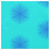 Icy Aqua en Blue Snowflake Pattern Stof (Close Up)