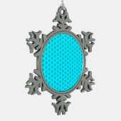 Icy Aqua en Blue Snowflake Pattern Tin Sneeuwvlok Ornament (Links)