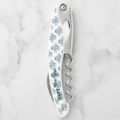 Icy Blue 2026 with Santa Hat and Snowflakes Kurkentrekker (Achterkant)