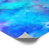 Icy Blue Abstract Design Poster (Hoek)