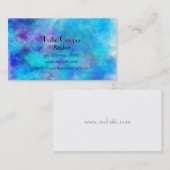 Icy Blue Abstract Design Visitekaartje (Voorkant / Achterkant)