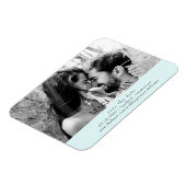 Icy Blue B / W Paar Foto II Huwelijk Sla de datum Magneet (Linkerzijde)