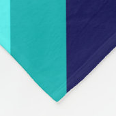 Icy Blue Blauwgroen strepen Grote fleece deken (Hoek)