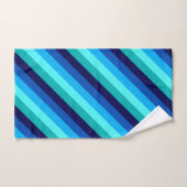 Icy Blue Blauwgroen strepen handdoek (Handdoek)