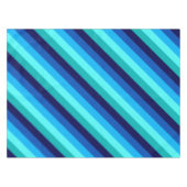 Icy Blue Blauwgroen strepen Klein tafelkleed (Voorkant (Horizontaal))