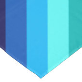 Icy Blue Blauwgroen strepen Klein tafelkleed (Gekanteld)