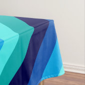 Icy Blue Blauwgroen strepen Klein tafelkleed (Voorbeeld)
