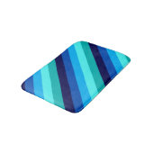 Icy Blue Blauwgroen strepen Kleine badmat (Gekanteld)