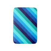 Icy Blue Blauwgroen strepen Kleine badmat (Voorkant Verticaal)