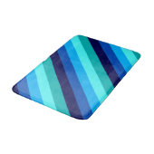 Icy Blue Blauwgroen strepen Medium badmat (Gekanteld)