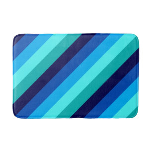 Icy Blue Blauwgroen strepen Medium badmat