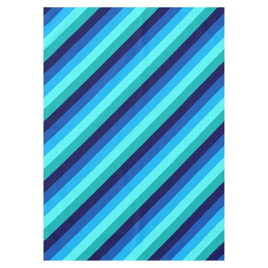 Icy Blue Blauwgroen strepen Medium tafelkleed (Voorkant)