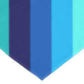 Icy Blue Blauwgroen strepen Medium tafelkleed (Gekanteld)