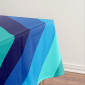 Icy Blue Blauwgroen strepen Medium tafelkleed (Voorbeeld)