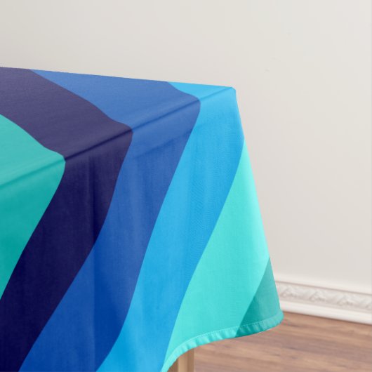 Icy Blue Blauwgroen strepen Medium tafelkleed (Voorbeeld)