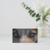 Icy Blue Canine Eyes Visitekaartje (Staand voorkant)