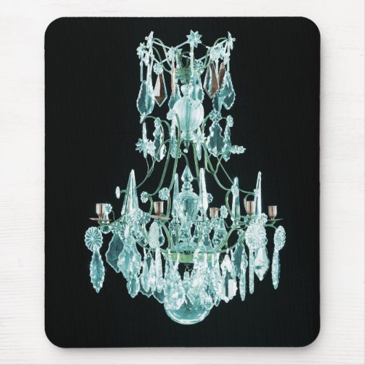 Icy Blue Chandelier Muismat (Voorkant)