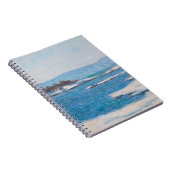 Icy Blue Coastal Winter Impressionist Notitieboek (Rechterzijde)