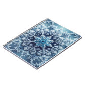 Icy Blue Crystal Fractal Pattern Notitieboek (Linkerzijde)