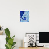 Icy Blue Dragon poster print van Renee Lavoie (Thuiskantoor)
