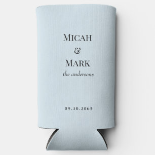 Icy Blue Eenvoudige Bruiloft Seltzer Koelbox Seltzer Blikjeskoeler