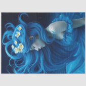 Icy Blue Elegance Decoupage Paper v1 Tissuepapier (Voorkant)