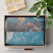 Icy Blue Elegant Mermaid Decoupage Paper v4 Tissuepapier (Geschenk)