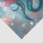 Icy Blue Elegant Mermaid Decoupage Paper v5 Tissuepapier (Detail)