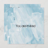 Icy Blue en Wit Abstract Baby shower Kaart (Voorkant / Achterkant)