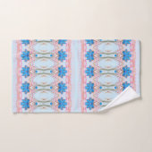  Icy Blue Floral Towel Set Bad Handdoek (Handdoek)