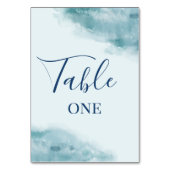 Icy Blue Frosted Waterverf Kaart (Achterkant)