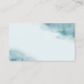 Icy Blue Frosted Waterverf Visitekaartje (Achterkant)