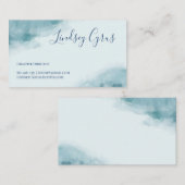 Icy Blue Frosted Waterverf Visitekaartje (Voorkant / Achterkant)